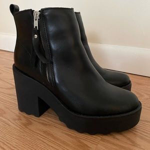 Black ‘Gargoyle’ Platform Ankle Booties